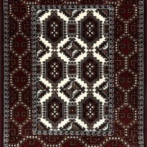CREAMY TURKMEN RUG 85CM X 132CM (2'8 X 4'33)