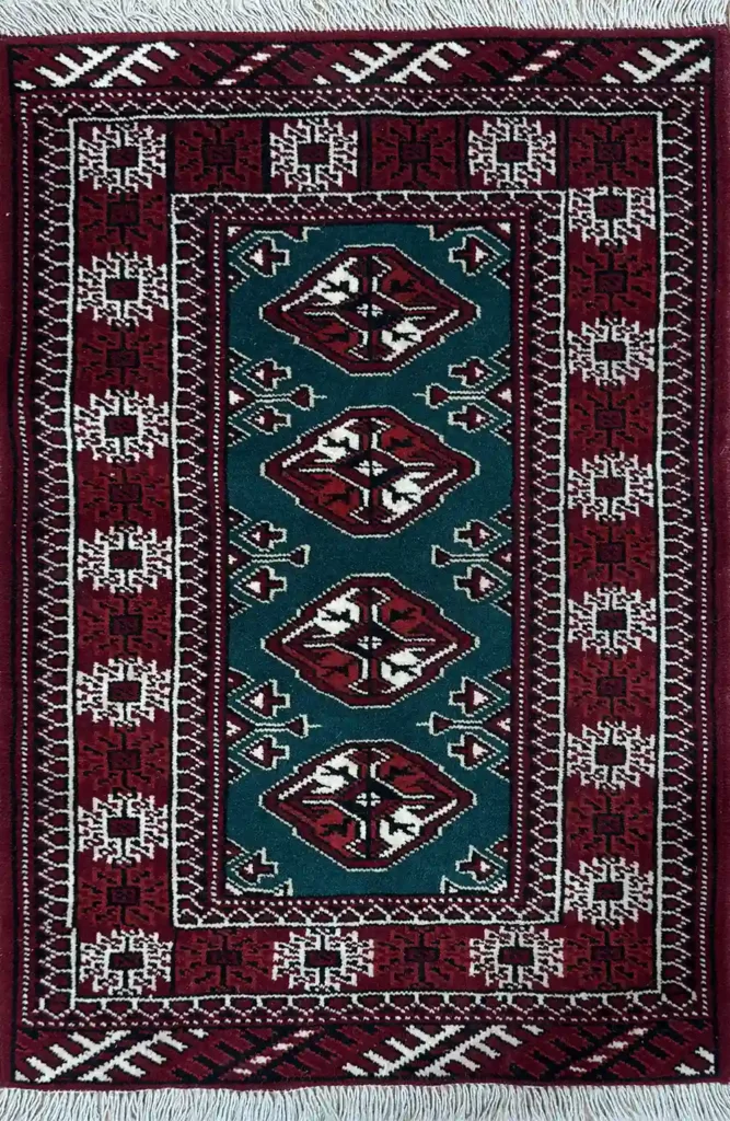 GREEN TURKMEN 61CM X 98CM (2' X 3'21)