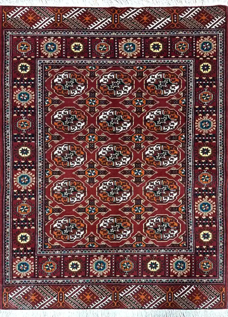 ORANGE MARIGOL TURKMEN RUG 115CM X 167CM (3'77 X 5'47)