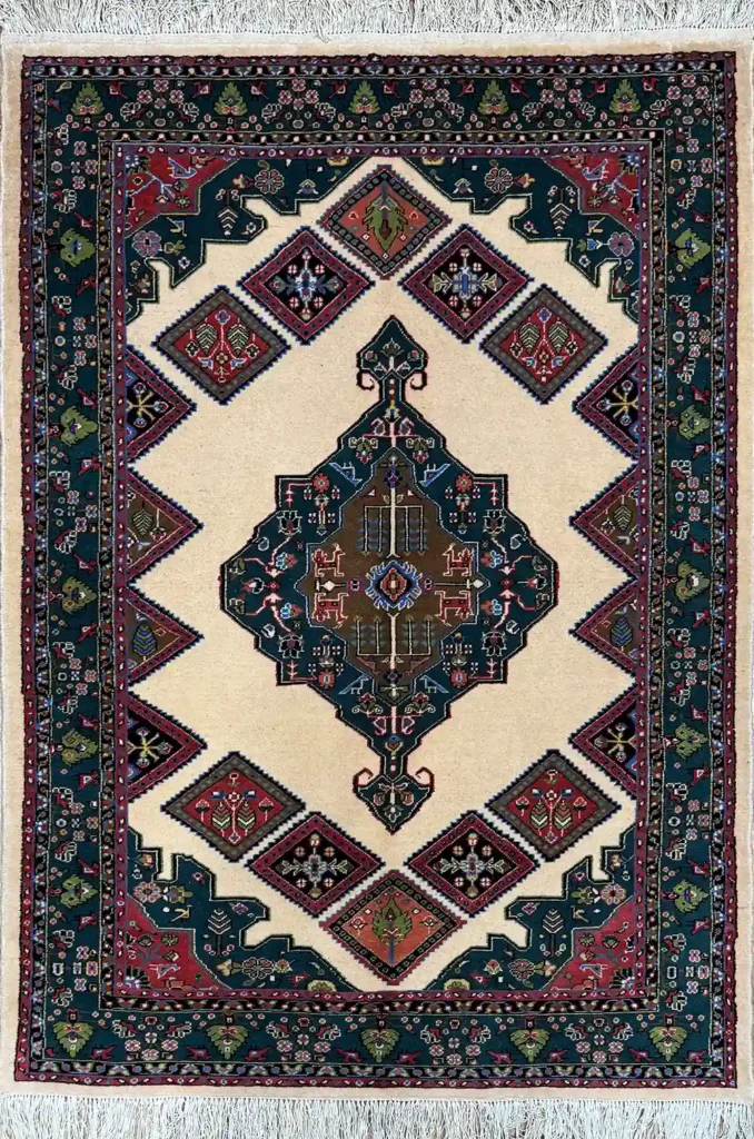 KHORASAN FLORAL SILK RUG 110CM X 165CM (3'61 X 5'42)