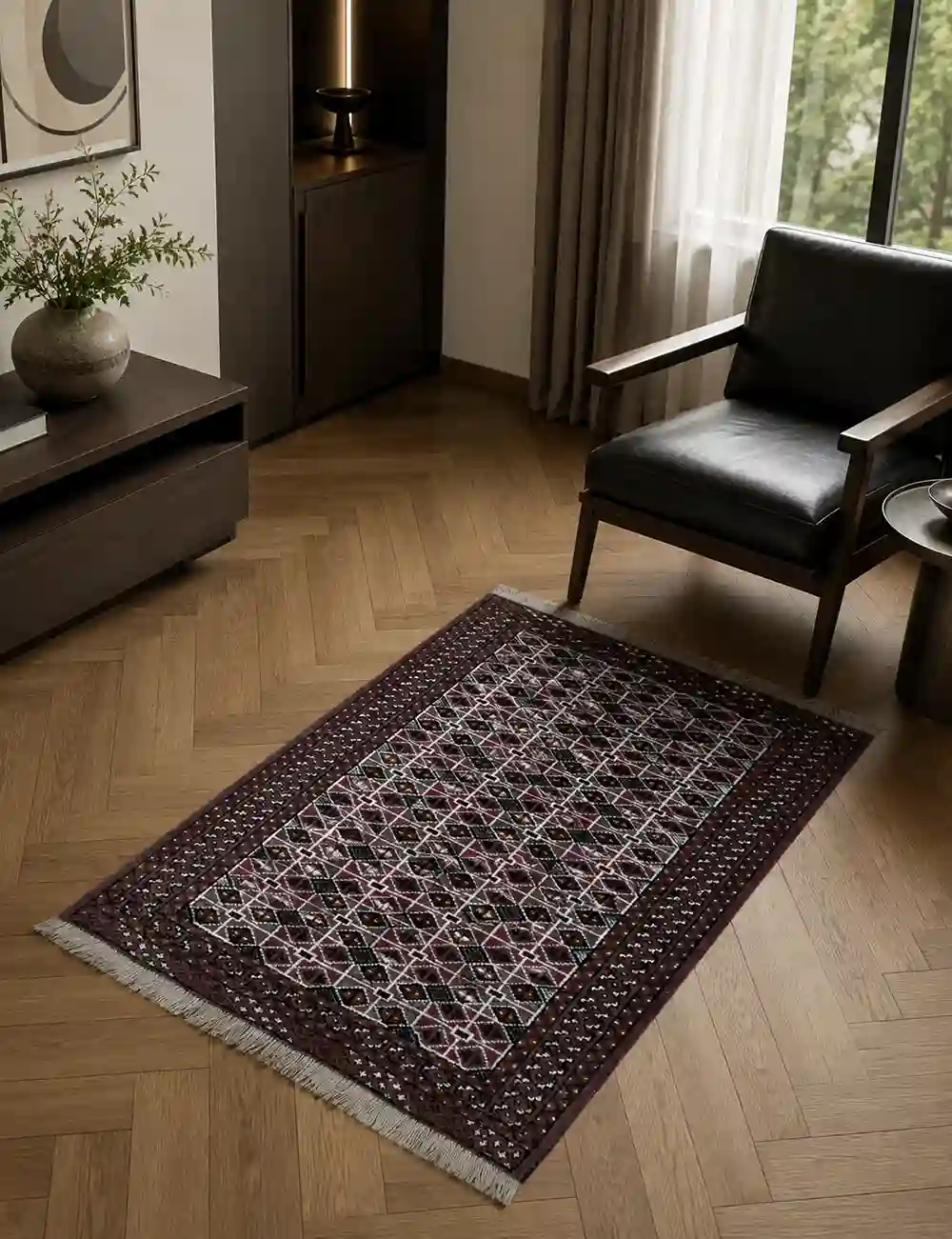 hanadmade persian turkmen rug