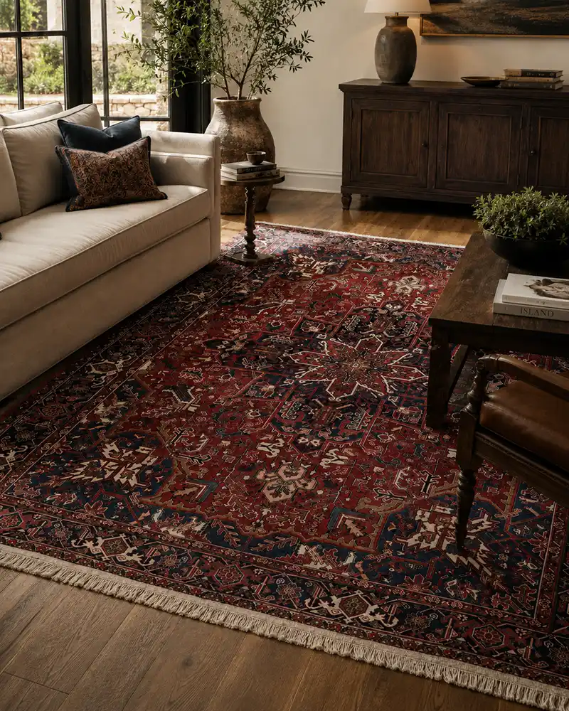 persian handmade heriz rug
