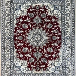 handmade red Nain rug