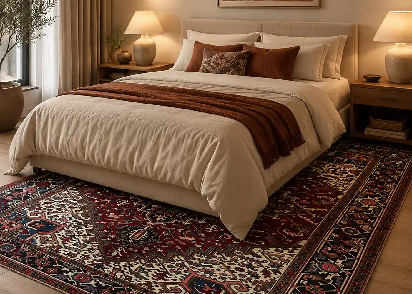 best rug size for bedroom