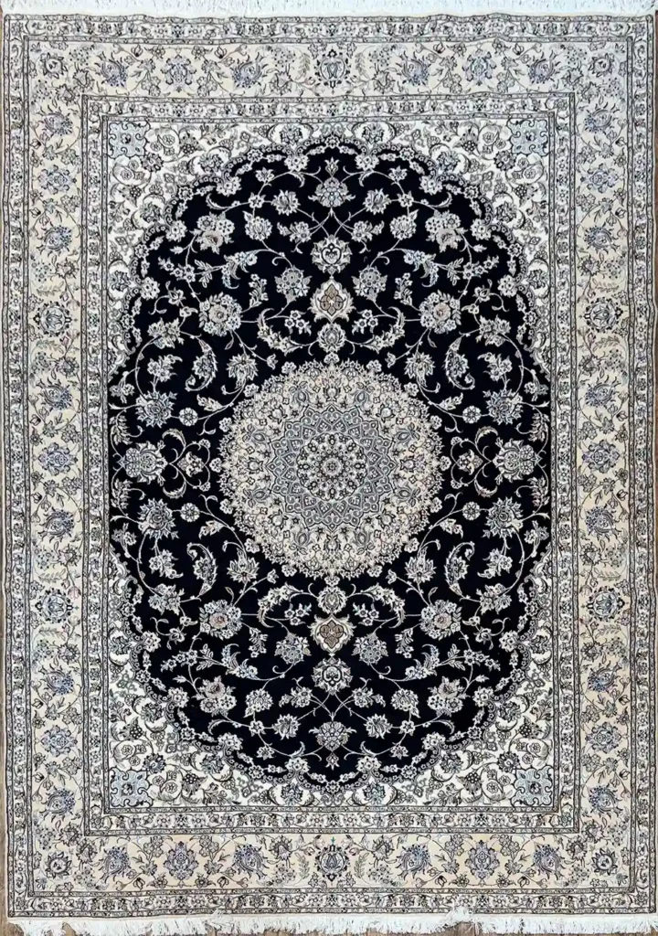 navy nain rug