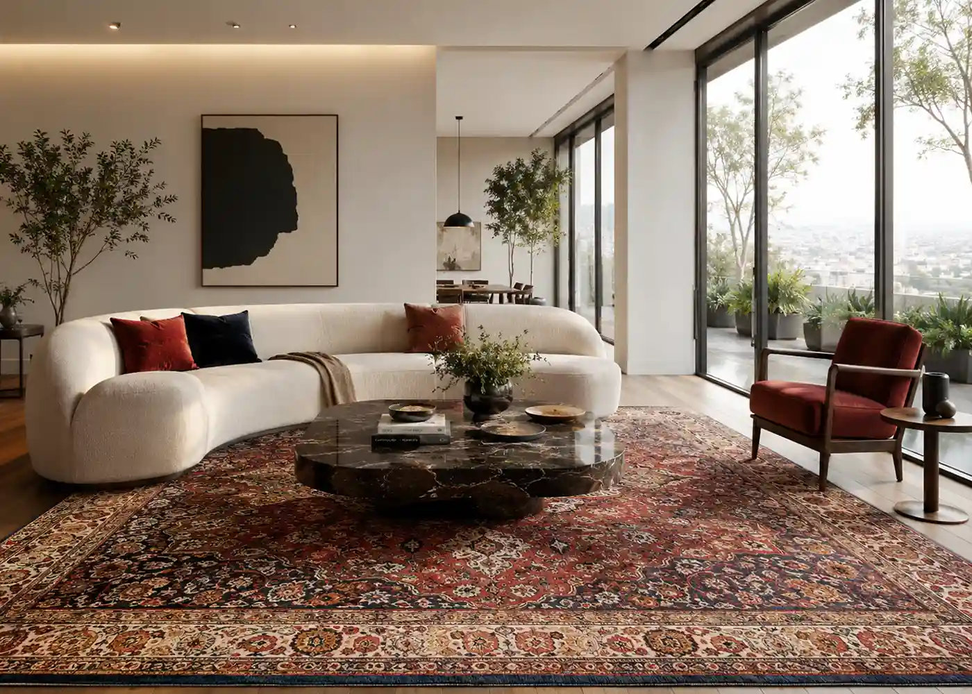 persian rug for living room