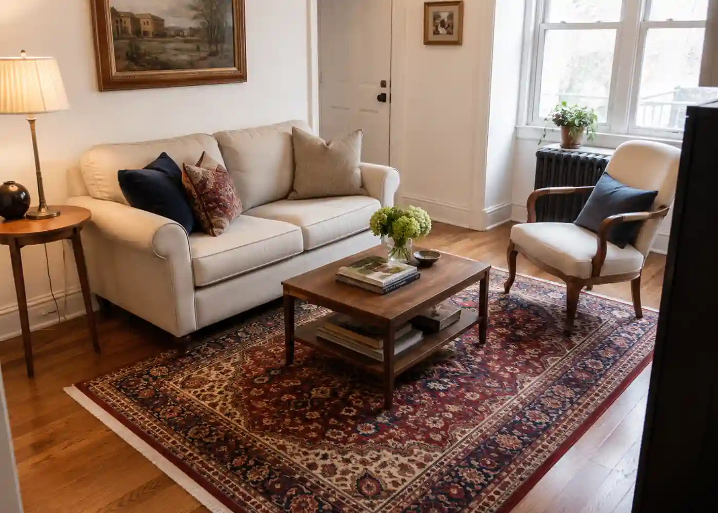 Persian area rug for small living room