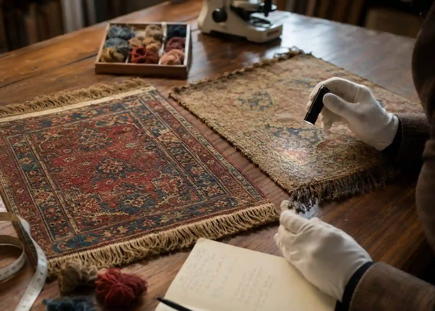 Artificial Aging in Antique Rugs