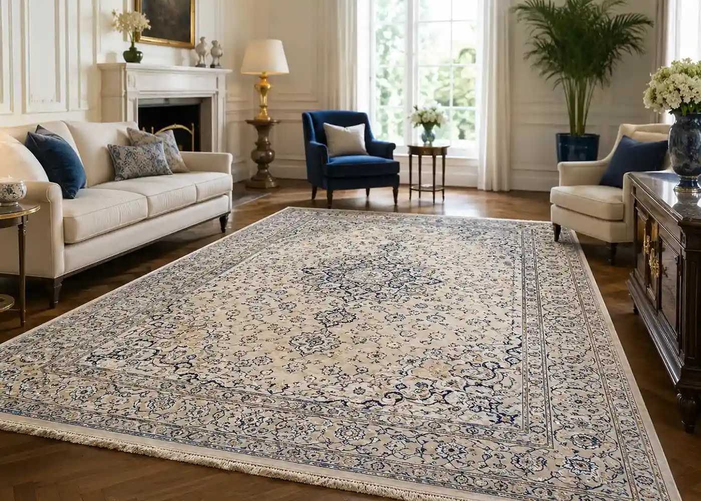 handmade persian nain rug la