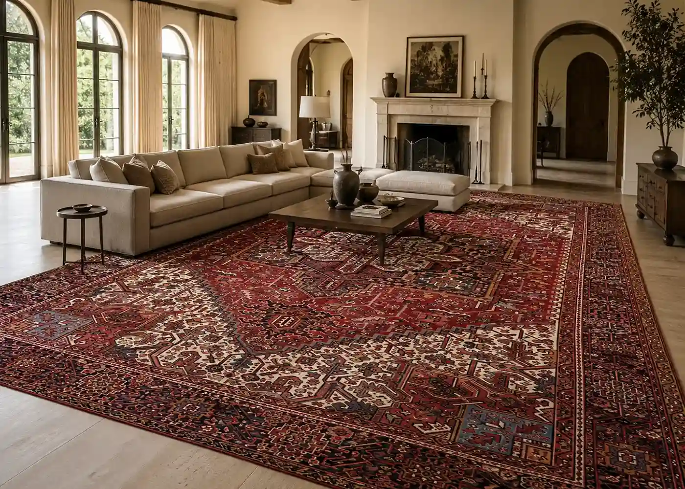 Persian area rug for small living room